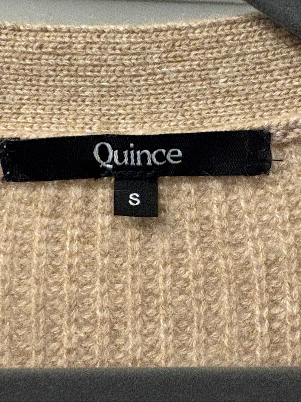 Quince Mongolian Cashmere Oversized Cardigan in Beige Size Small - Picture 2 of 5